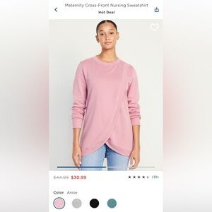 Old Navy Maternity Cross-Front Nursing Sweatshirt